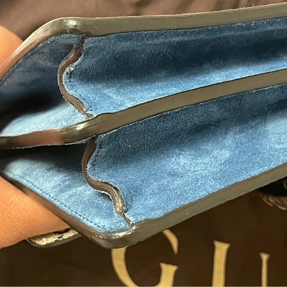 Gucci Dionysus GG Supreme Blooms Shoulder Bag Suede Interior Authentic - Picture 7 of 15